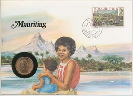 Mauritius 1975. 2c, Felbélyegzett Borítékban, Bélyegzéssel, Német Nyelvű Leírással T:1 Patina Mauritius 1975. 2 Cents In - Sin Clasificación