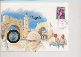 Tunézia 1983. 5M, Felbélyegzett Borítékban, Bélyegzéssel, Német Nyelvű Leírással T:1,2 Tunisia 1983. 5 Millim In Envelop - Ohne Zuordnung