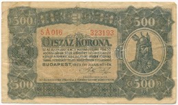 1923. 500K Nyomdahely Jelölés Nélkül T:III Adamo K34 - Unclassified