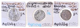 1390-1427. Denár Ag (3x) "Zsigmond" (~0,44g, ~0,33g, ~0,44g) T:2-  Hungary 1390-1427. Denar Ag (3x) "Sigismund" (~0,44g, - Ohne Zuordnung