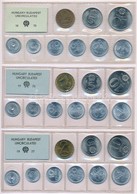 1975-1977. 2f-10Ft (9xklf) érmés Forgalmi Sor Fóliatokban (3xklf) T:1 Adamo FO8, FO9, FO10 - Ohne Zuordnung