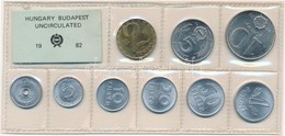 1982. 2f-10Ft (9xklf) érmés Forgalmi Sor Fóliatokban T:1 Adamo FO15 - Ohne Zuordnung