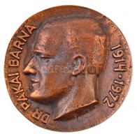 DN "Dr. Pákai Barna 1914-1972" Egyoldalas, öntött Br Plakett (~77mm) T:1- - Ohne Zuordnung