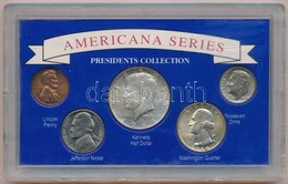 Amerikai Egyesült Államok 1964. 1c-1/2$ (5xklf) Forgalmi Sor, Sérült, Lezárt Plasztiktokban T:1-,2  USA 1964. 1 Cent - 1 - Ohne Zuordnung