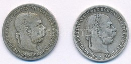 Ausztria 1893-1894. 1K Ag "Ferenc József" (2x) T:2-,3 Austria 1893-1894. 1 Corona Ag "Franz Joseph" (2x) C:VF,F Krause K - Ohne Zuordnung