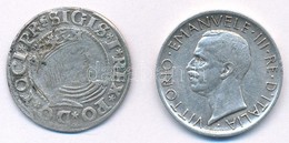 Lengyel Királyság / Danzig 1532. 1Gr Ag "I. Zsigmond" (1,69g) + Olaszország 1930R 5L Ag "III. Viktor Emánuel" T:2,3 Pola - Ohne Zuordnung