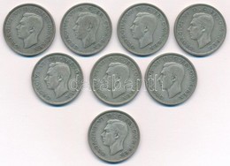 Nagy-Britannia 1939-1946. 2Sh Ag "VI. György" (8xklf) T:2,2- Great Britain 1939-1946. 2 Shillings Ag "George VI" (8xdiff - Ohne Zuordnung