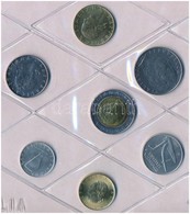 Olaszország 1982. 5L-500L (7xklf) Forgalmi Sor Fóliatokban T:1,1- Italy 1982. 5 Lire - 500 Lire (7xdiff) Coin Set In Foi - Ohne Zuordnung
