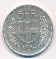 Svájc 1965B 5Fr Ag T:1- Kis Patina, Ph.  Switzerland 1965B 5 Francs Ag C:AU Small Patina, Edge Error Krause KM#40 - Ohne Zuordnung