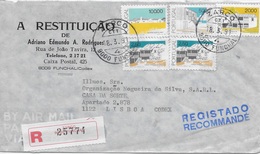TIMBRES - STAMPS - FRANCOBOLLI - LETTRE RECOMMANDÉ - PORTUGAL - MAISONS TYPIQUES DE PORTUGAL - Cartas & Documentos