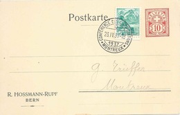 PrP-3  "Hossmann-Rupf, Bern"  (Sonderstempel  Conférence Des Capitulations Montreux)       1907/37 - Stamped Stationery