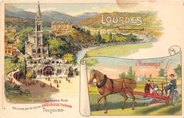 65-LOURDES- MULTIVUES ( FABRIQUEE PAR LES USINES AMOURAOUX FRERES TOULOUSE) - Lourdes