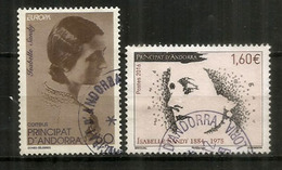 Isabelle Sandy, La VOIX De RADIO ANDORRA Dans Les Années 1960-1970, 2 Timbres Oblitérés, 1 ère Qualité 2016 - Used Stamps