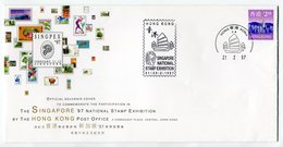 RC 15697 HONG KONG SINGAPORE NATIONAL STAMP EXHIBITION FDC 1er JOUR EMIS EN 1997 TB - FDC