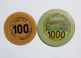 ITALIA - Casinò LAGO MAGGIORE - FICHA / CHIP / FICHE / TOKEN Da 100 & 1000 - Casino