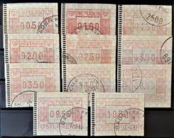 AUSTRIA 1986/87 - Canceled - 11 Pcs AUTOMATENMARKEN - Gebruikt