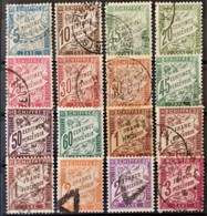 FRANCE 1893-1935 - Canceled - YT 28-42a (sans 35!) - TIMBRES TAXE - 1859-1959 Afgestempeld