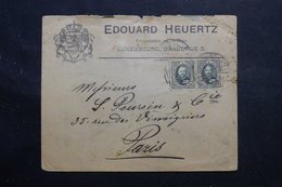 LUXEMBOURG - Enveloppe Commerciale De Luxembourg Pour Paris, Affranchissement Plaisant - L 54334 - 1891 Adolfo De Frente