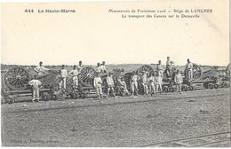 LANGRES (52) Manoeuvres De Forteresse 1906 Canons Sur Train Decauville - Langres