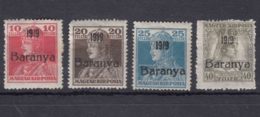 Hungary Baranya 1919, Carlo And Zita Mi#35-38 Mint Hinged - Baranya