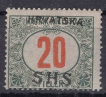 Yugoslavia, Kingdom SHS, Issues For Croatia 1918 Porto Mi#32 Black Overprint, Mint Hinged - Unused Stamps