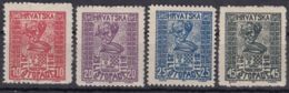 Yugoslavia, Kingdom SHS, Issues For Croatia 1918 Mi#51-54 Mint Hinged - Neufs