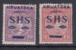 Yugoslavia Kingdom SHS, Issues For Croatia 1918 Mi#64-65 Mint Hinged - Ungebraucht
