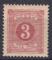 Sweden 1874 Postage Due Mi#2 B Perforation 13, Mint Hinged - Taxe