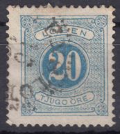 Sweden 1874 Postage Due Mi#6 B Perforation 13, Used - Portomarken