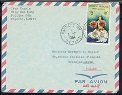 Polynésie Fr -  P. Aérienne N° 7 Seul Sur Enveloppe De Papeete, Pour Besançon 3-7-1964 (Fr) B/TB - - Covers & Documents