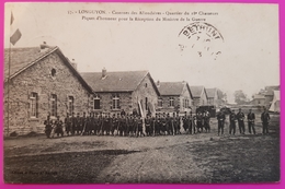 Cpa Longuyon Casernes Allondières Quartier 18e Chasseurs Piquet D'Honneur Visite Ministre Guerre Rare Proche Longwy 54 - Longuyon