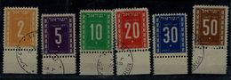 ISRAEL 1949 2nd POSTAGE DUE WITH TABS USED VF!! - Oblitérés (avec Tabs)