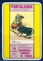 1990 Pocket Poche Bolsillo Bolso Calendar Calandrier Calendario Portugal Toureiro Touros Bull Fighter Portalegre - Tamaño Grande : 1981-90