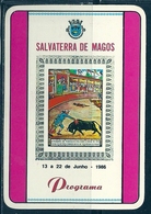 1990 Pocket Poche Bolsillo Bolso Calendar Calandrier Calendario Portugal Toureiro Touros Bull Fighter Salvaterra Magos - Tamaño Grande : 1981-90
