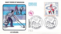 FDC PREMIER JOUR  Saint-Pierre Et Miquelon 1998 Curling 670 - FDC