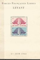 France, Levant Forces Françaises Libres 1942 - Bloc Feuillet 1A** Dentelé - Unused Stamps