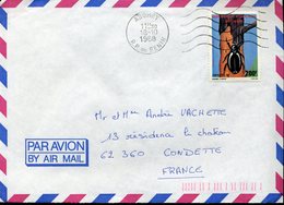 Lettre De 1988 ABOMEY Pour La France 1 Timbre - Benin – Dahomey (1960-...)