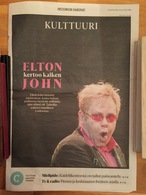 Finnish Newspaper FINLAND Elton JOHN On Cover - Informations Générales