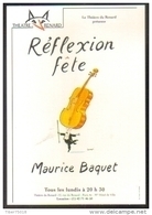 Carte Postale édition "Dix Et Demi Quinze" - Réflexion Fête - Maurice Baquet (illustration Sempé) Théâtre Du Renard - Sempé