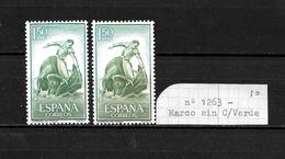 LOTE 2003  ///  ESPAÑA   EDIFIL Nº: 1263 **MNH  VARIEDAD- MARCO SIN COLOR VERDE     ¡¡¡ OFERTA  !!! - Unused Stamps