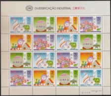 Macau Portugal China Chine 1990 - Diversificação Industrial - International Stamp Exhibition - Sheetlet Mint MNH - Blocks & Kleinbögen