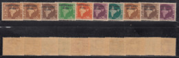 10 Diff., , Oveerprint Of Vietnam, Laos And Combodia On Map Series, Watermark Ashokan, India MNH 1962-1965 - Franquicia Militar