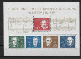 BRD - BLOC YVERT N° 1 ** MNH - COTE = 45 EUR - BEETHOVEN - 1959-1980