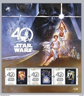 PORTUGAL 40TH ANNIVERSARY Of STAR WARS SOUVENIR SHEET 3 MNH STAMPS - 2017 - Other & Unclassified