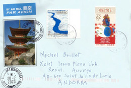 JAPAN:  Nara Temple , Buddhist Temple, UNESCO World Heritage Site, On Letter Japan Sent To Andorra,with Arrival Postmark - Buddhism