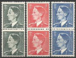 (E057) BELGIQUE - N°909à911 Paire ** Et * - Roi Baudouin De Profil - Unused Stamps