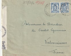 Belgique - Lettre Censurée Deux Fois Belgique Pour La France - WW II (Covers & Documents)