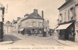 78-BONNIERES-SUR-SEINE - LA GRANDE RUE ET LA RUE DE L'EAU - Bonnieres Sur Seine