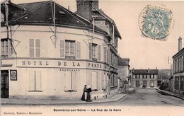 78-BONNIERES-SUR-SEINE -LA RUE DE LA GARE - Bonnieres Sur Seine