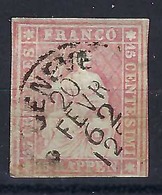 SUISSE 1860:  ZNr. 24G,   TB Obl.  CAD Genève Du 20.II.62 - Gebraucht